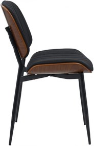 Konferenčná stolička Tiffin látka - Orech / Čierna