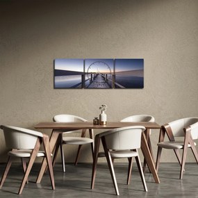 Obraz - Na móle (s hodinami) (90x30 cm)