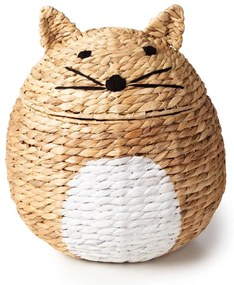 Detský kôš na hračky z vodného hyacintu v prírodnej farbe ø 40x43 cm Cat – Compactor