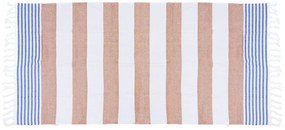Plážová osuška FARAO 90 x 180 cm, hnedo-biela, 70% bavlna | 30% polyester