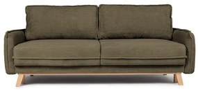 Zelená menčestrová rozkladacia pohovka 218 cm Tori - Bonami Selection