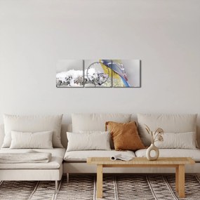 Obraz - Sýkorka (s hodinami) (90x30 cm)