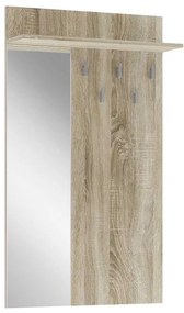 Vešiakový panel Lima so zrkadlom, dub sonoma