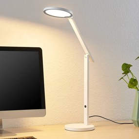 Lucande Felkano LED stolová lampa, biela
