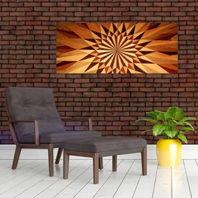Obraz - Drevená koláž (120x50 cm)