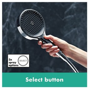 Hansgrohe Rainfinity, ručná sprchová hlavica 130 3-funkčná, chrómová, HAN-26864000