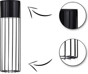 KOVOVÝ KVETINÁČ SO STOJANOM GLAM 70X20 CM ČIERNA