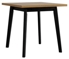 Rozkladací štvorcový stôl Harry 80 x 80/110 I L, Morenie: dub grandson - L, Farby nožičiek: čierna
