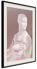 Artgeist Plagát - Pastel Lady [Poster] Veľkosť: 20x30, Verzia: Čierny rám s passe-partout