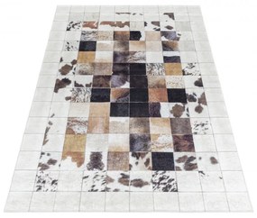 Ayyildiz, Kusový koberec Fiesta 4306 white, 80x150, viacfarebná, chodba / predsieň