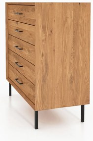 Vysoká komoda z dubového dreva v prírodnej farbe 97x95 cm Abies - The Beds