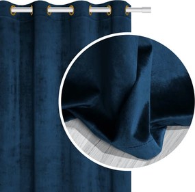 Velúrový záves SOFT VELVET námornícky modrý 140x250 cm