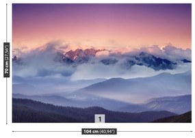 Fototapeta Vliesová Mraky hory 208x146 cm