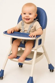 Stolička na kŕmenie KDK03 4v1 modrá + košík a kolieska ZDARMA