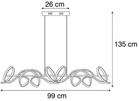 Leuchten Direkt 19033-21 - LED stmievačná lampa na lanku CURLS LED/40,8W/230V