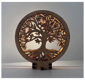 Li-Go 23648/DUB2 - LED stmievateľná stolová dekorácia LED/12W/230V 30x31 cm dub