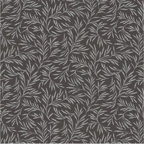 Vliesové tapety na stenu Alpha 333265, rozmer 10,05 m x 0,53 m, florálny vzor biely na sivom podklade, A.S. CRÉATION