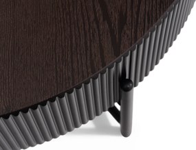 Kávový stolík Corbi 80 cm do obývačky - tmavý orech / čierny mat