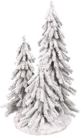 Zasnežené 3ks mini stromčeky 70cm-55cm-40cm