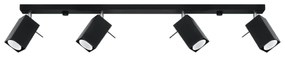 Bodové svietidlo Merida, 4x čierne kovové tienidlo, (možnosť polohovania)