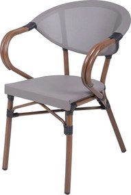 Béžová kovová záhradná stolička Toskana – Garden Pleasure