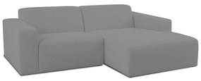Sivá rohová pohovka z textílie buklé (pravý roh) Roxy – Scandic
