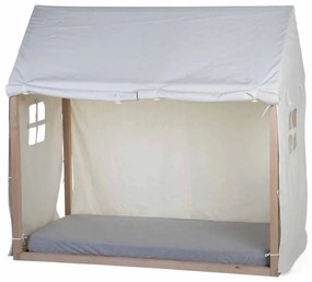 CHILDHOME Kryt na posteľ v tvare domčeka 150x80x140 cm, biely 424570