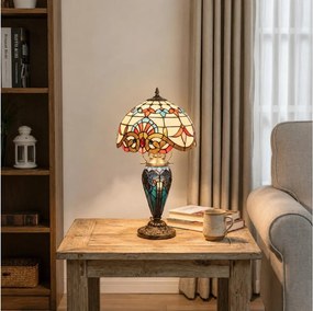 BRILAGI - Tiffany vitrážová stolná lampa MIRABELLA 1xE27/60W/230V + 1xE14/40W
