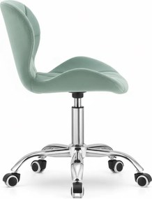 Mentolová kancelárska stolička AVOLA VELVET