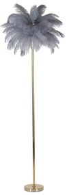 Stojacia lampa v sivo-zlatej farbe (výška 160 cm) Palm – Mauro Ferretti