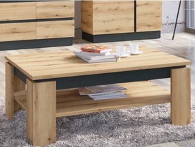 Konferenčný stolík Corte, dub coast/tmavo šedý%