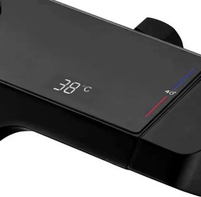 Rea Rob, sprchový set s termostatickou batériou a bidetovou spŕškou, čierna matná, REA-P6627