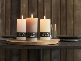 Stĺpová sviečka SPAAS RUSTIK 13 cm žltá