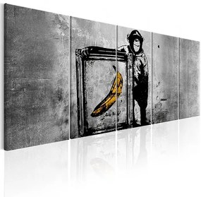 Obraz - Banksy: Monkey with Frame Veľkosť: 100x40, Verzia: Premium Print