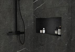 CERANO Cerano, zápustná polička s okrajom do obkladu 60x20x10 cm, čierna matná, CER-CER-417461