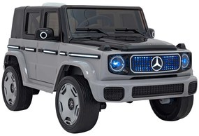 Detské autíčko s elektrickým pohonom 4x4 Mercedes Benz EQG - strieborné