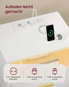 Set dvoch nočných stolíkov CUSTOS LET829WB01 (2 ks)