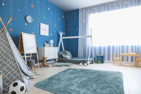 Protišmykový koberec SHAGGY svetlosivý