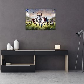 Sklenený obraz - Futbal (70x50 cm)
