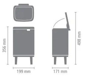 Oceľový odpadkový kôš v matne striebornej farbe 4 l Bo Hi – Brabantia