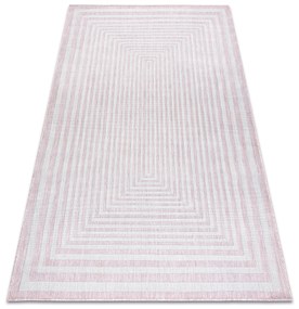 Koberec SISAL SION bludisko 22376 ružový / ecru