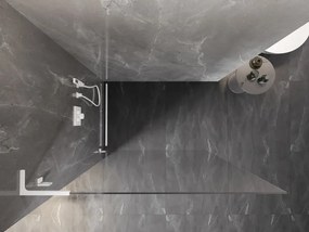 Mexen Lunar L, sprchová stena ľavá 80 x 200 cm, 8mm číre sklo, biely profil, 830L-080-000-20-00-L