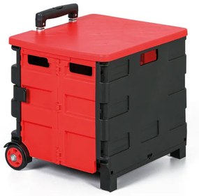 Skladací nákupný vozík 30L, nosnosť 30 kg, 2 pevné kolieska