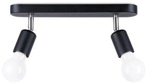 Sollux SL.1121 - Bodové svietidlo FORNES 2xE27/60W/230V čierna