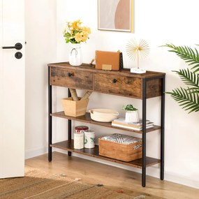 Konferenčný stolík Vasagle Ebis hnedý/čierny