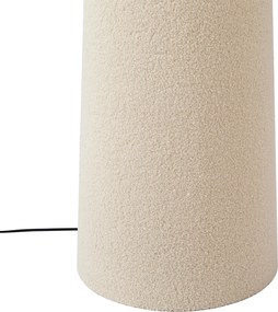 Japandi stojacia lampa béžová látka Teddy 2-svetlá - Trompet