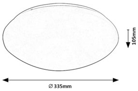 Rabalux 71133 - LED Stropné svietidlo so senzorom LUCAS LED/18W/230V IP44 4000K