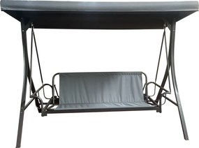 MADRID záhradná hojdačka kovová šedá