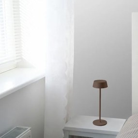 LED Vonkajšia stmievateľná dotyková dobíjacia stolná lampa LED/2W/5V IP54 hnedá