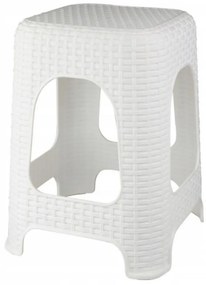 Taburetka Rattan biely